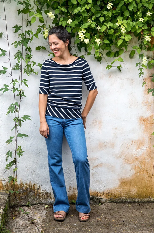 Halfmoon Atelier Anegada Boat Neck Top - Printed copy shop (+£5.00)