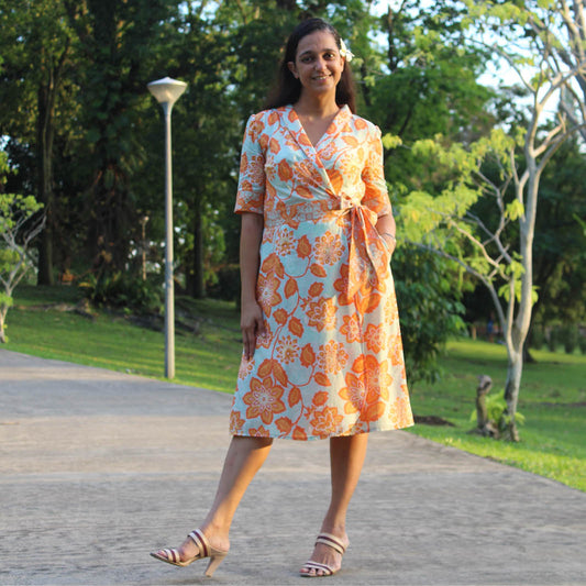 Wardrobe by Me Ava Wrap Dress - Printed copy shop (+£7.00)