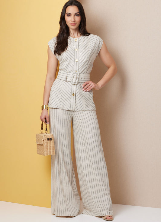 Butterick Top with Belt and Trousers B7028