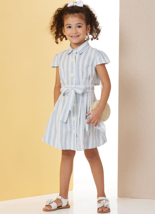 Butterick Children's Dress with Tie Belt B7033