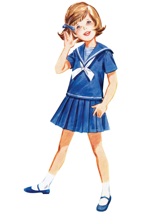 Butterick Children's Skirt, Overblouse, Trousers, Shorts and Dickey B7054