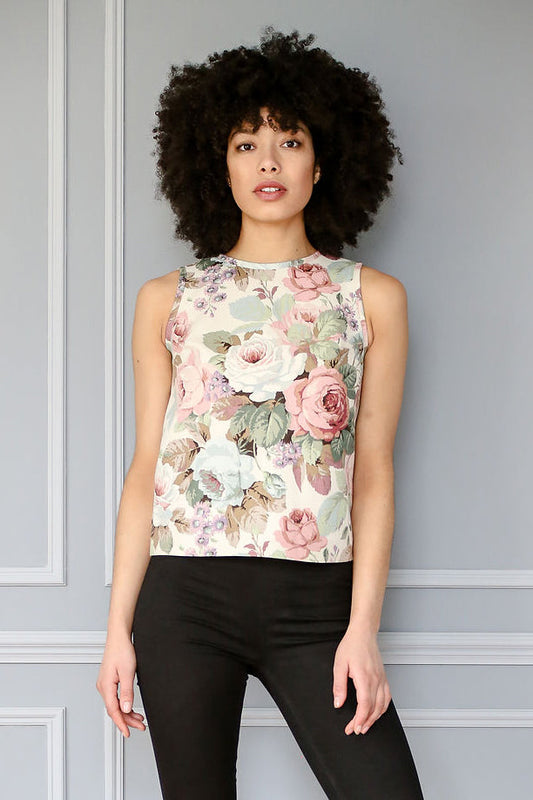 Greyfriars and Grace Barra Button Back Top - Printed copy shop (+£5.00)