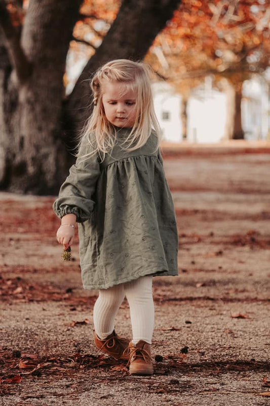 Below the Kōwhai Baby/Child Bellbird Dress