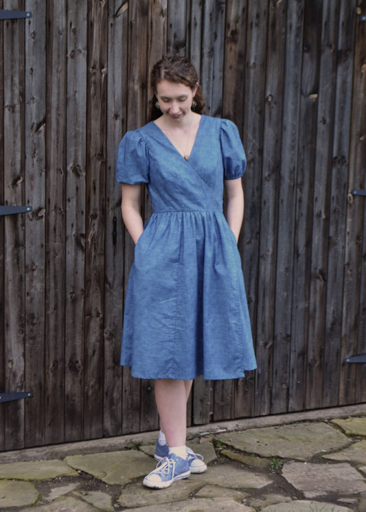 Stitched in Wonderland Blossom Wrap Dress - Printed copy shop D CUP (+£7.00)