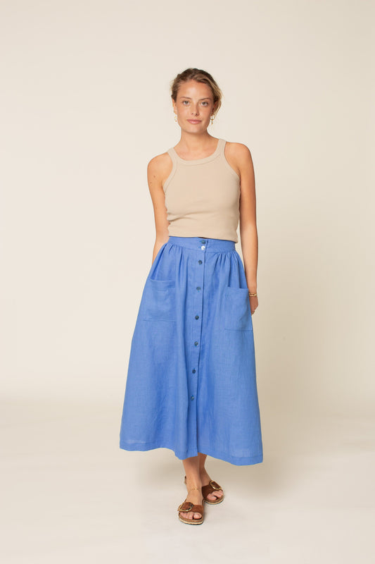Wardrobe by Me Front Button Skirt