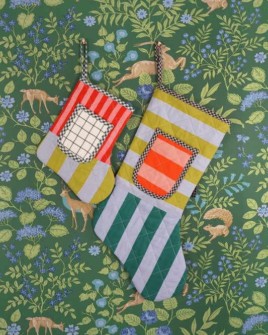 Matchy Matchy Quilted Pocket Stocking PDF