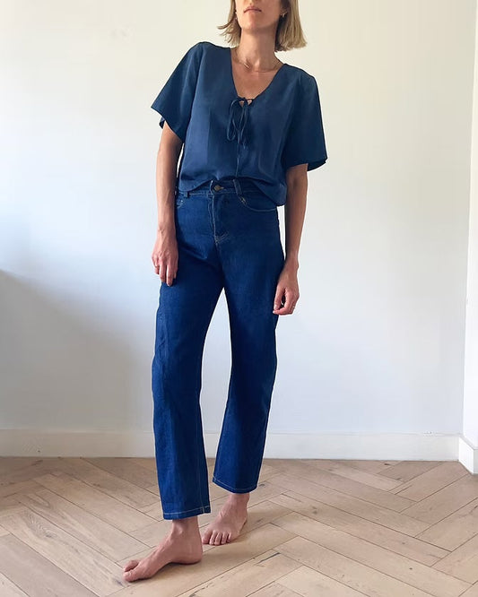 French Navy Stratus Top