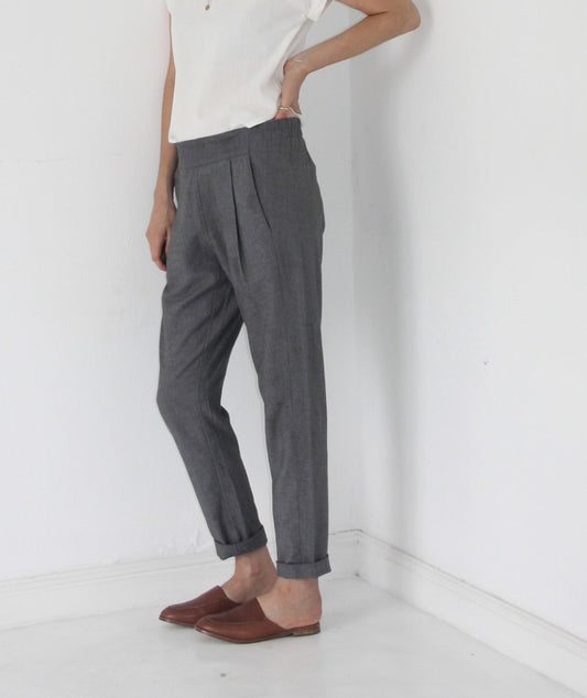French Navy Calyer Pants - Printed copy shop (+£7.00)