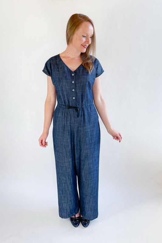 Jennifer Lauren Handmade Farris Jumpsuit and Playsuit (SIZES 16-34 / C-F CUPS) - Printed copy shop (+£7.00)