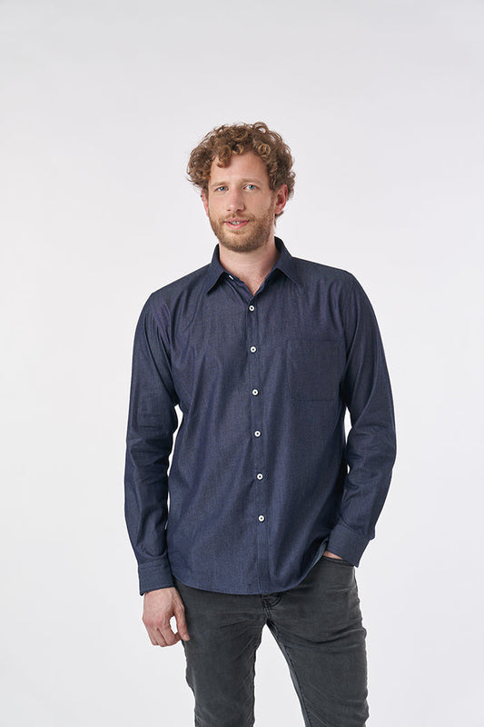 Sew Over It Men's Hackney Shirt - Printed copy shop (+£7.00)