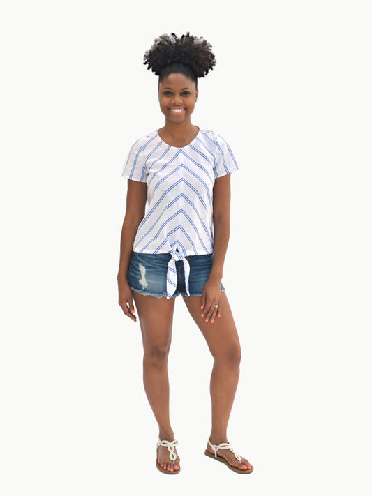 Hey June Handmade Key Largo Top - Printed copy shop (+£5.00)
