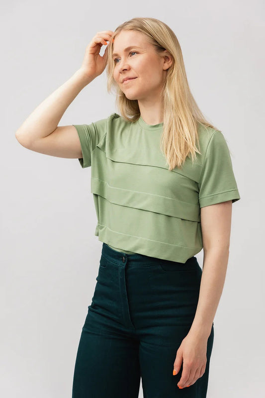 Named Laurie Pleated Tee - Printed copy shop (+£5.00)