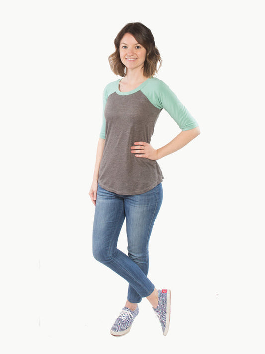 Hey June Handmade Lane Raglan Top - Printed copy shop (+£7.00)