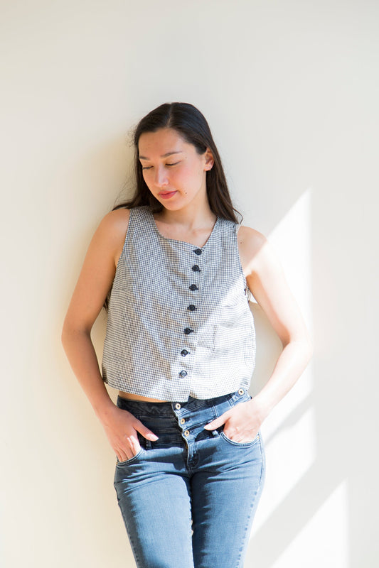 Workshop Molly Asymmetric Top - Printed copy shop (+£5.00)
