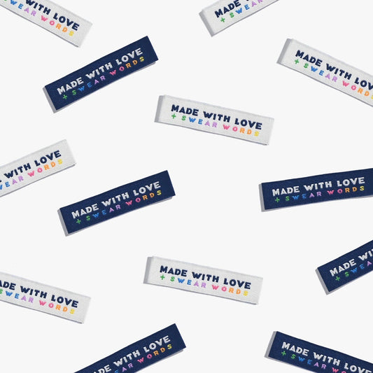 Kylie & The Machine 'Made With Love and Swear Words' Woven Labels