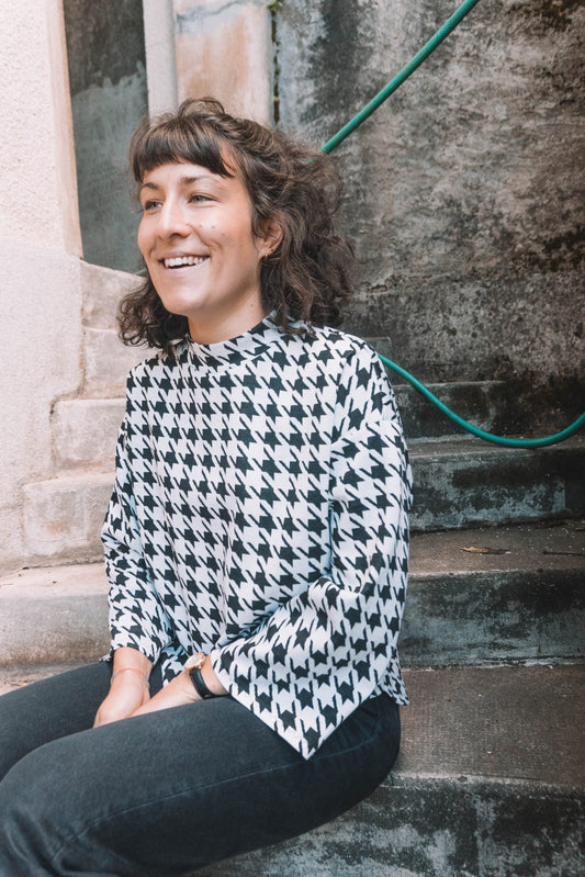 Sewing Patterns by Masin Molly Mock Neck Top - Printed copy shop (+£5.00)