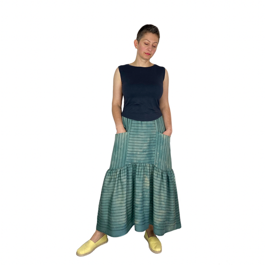 Dhurata Davies Olive Skirt - Printed copy shop (+£7.00)