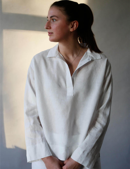 The Maker's Atelier Pull-on Shirt - Printed copy shop (+£7.00)