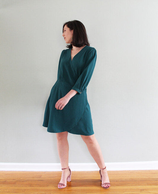 Pattern Scout Romy Wrap Top and Dress - Printed copy shop D CUP (+£7.00)