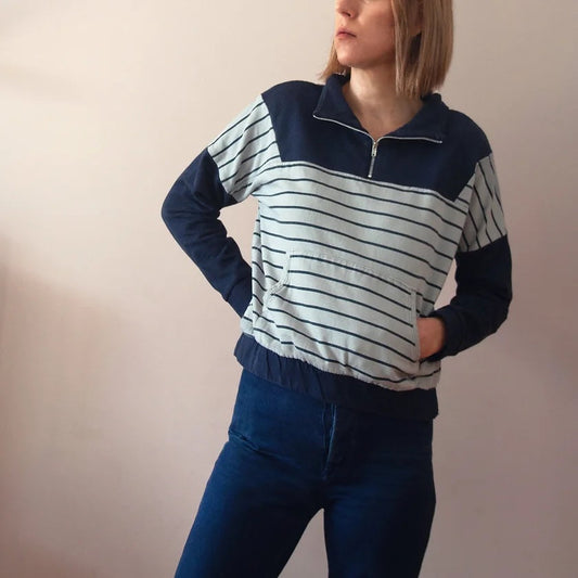 French Navy Roscoe Sweater - Printed copy shop (+£7.00)