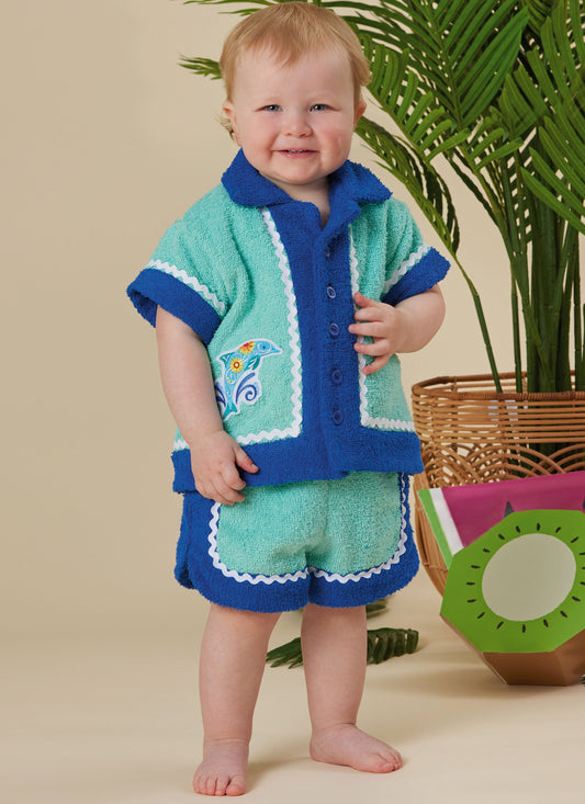 Simplicity Babies' Contrast Shirt and Shorts S3145