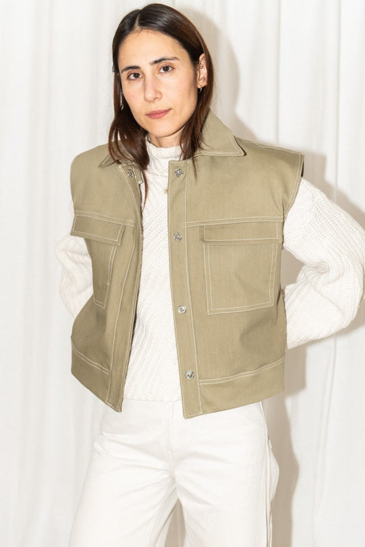 Puff and Pencil Topstitch Vest - Printed copy shop (+£5.00)