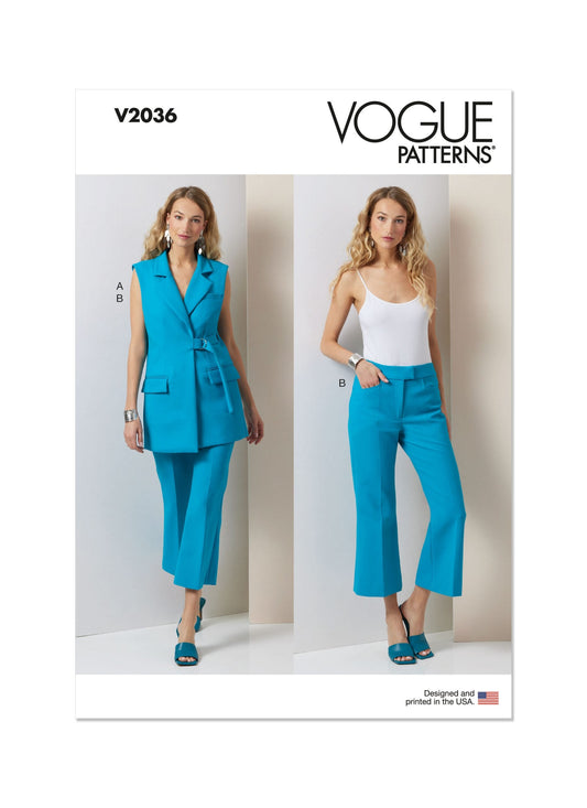 Vogue Waistcoat & Trousers V2036