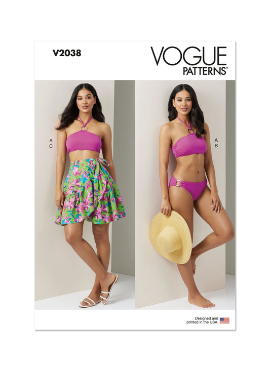 Vogue Bikini & Sarong V2038