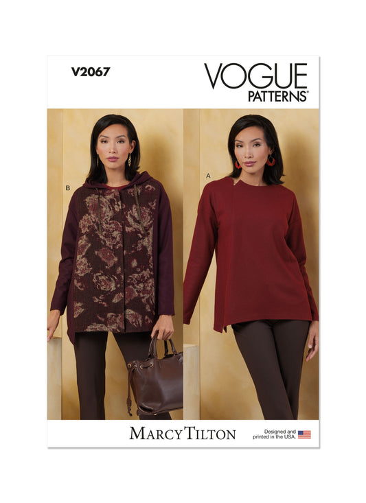 Vogue Knit Tops V2067