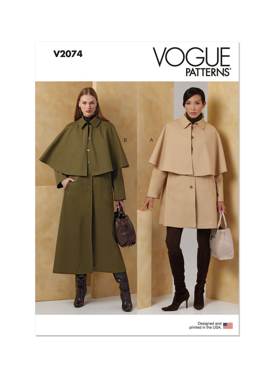Vogue Cape Coats V2074