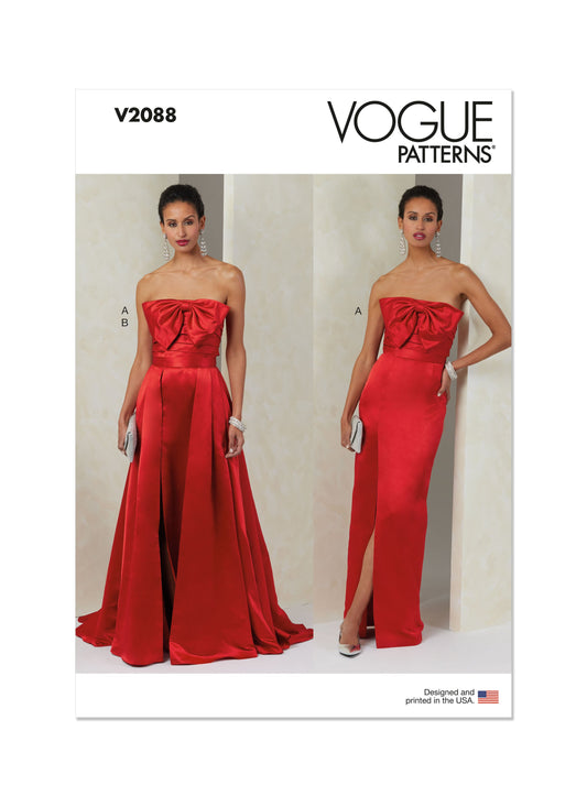 Vogue Dress and Overskirt V2088