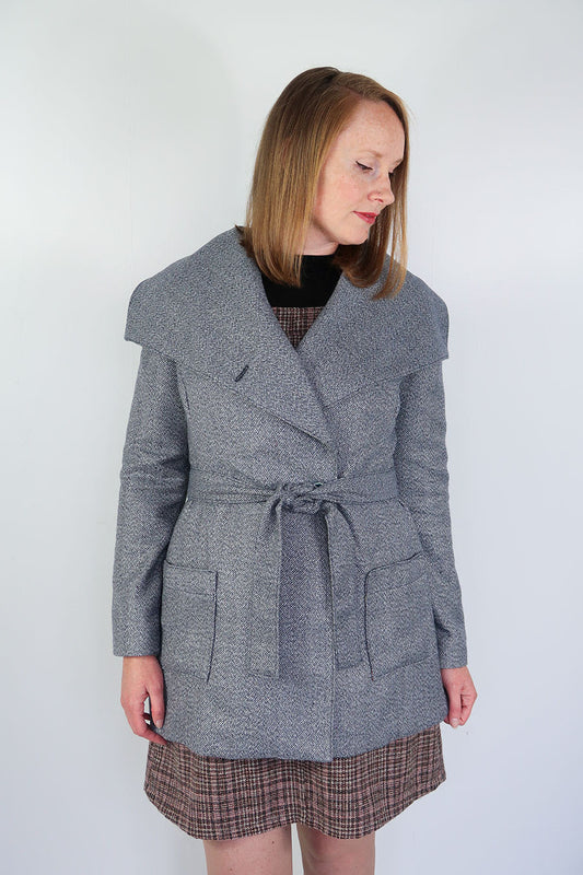 Jennifer Lauren Handmade Willa Wrap Coat - Printed copy shop SIZES 16-34 C/D CUP (+£10.00)