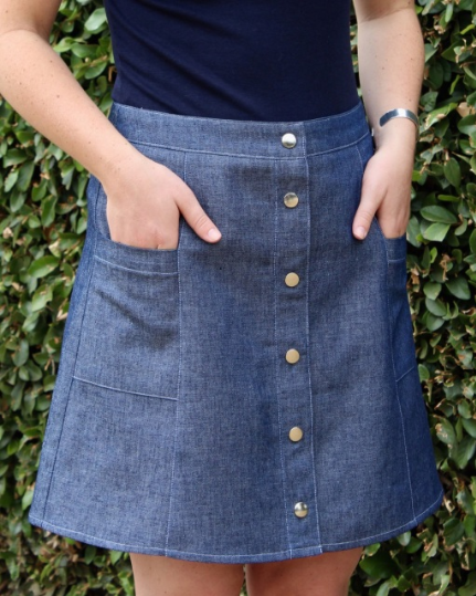 Blue Dot Patterns Ally Skirt - Printed copy shop (+£5.00)