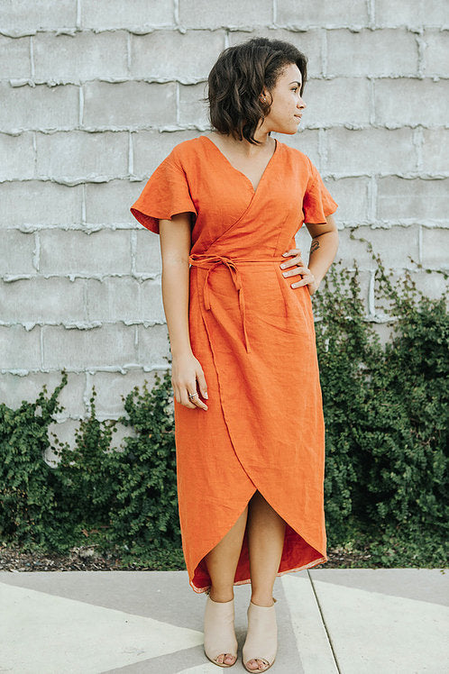 Sew To Grow CharliAnne Wrap Dress - Printed copy shop (+£7.00)