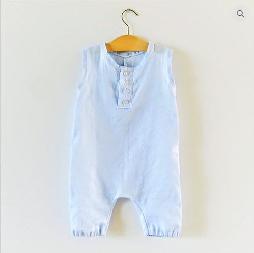 Elemeno Patterns Baby/Child Henley Romper - Printed copy shop (+£5.00)